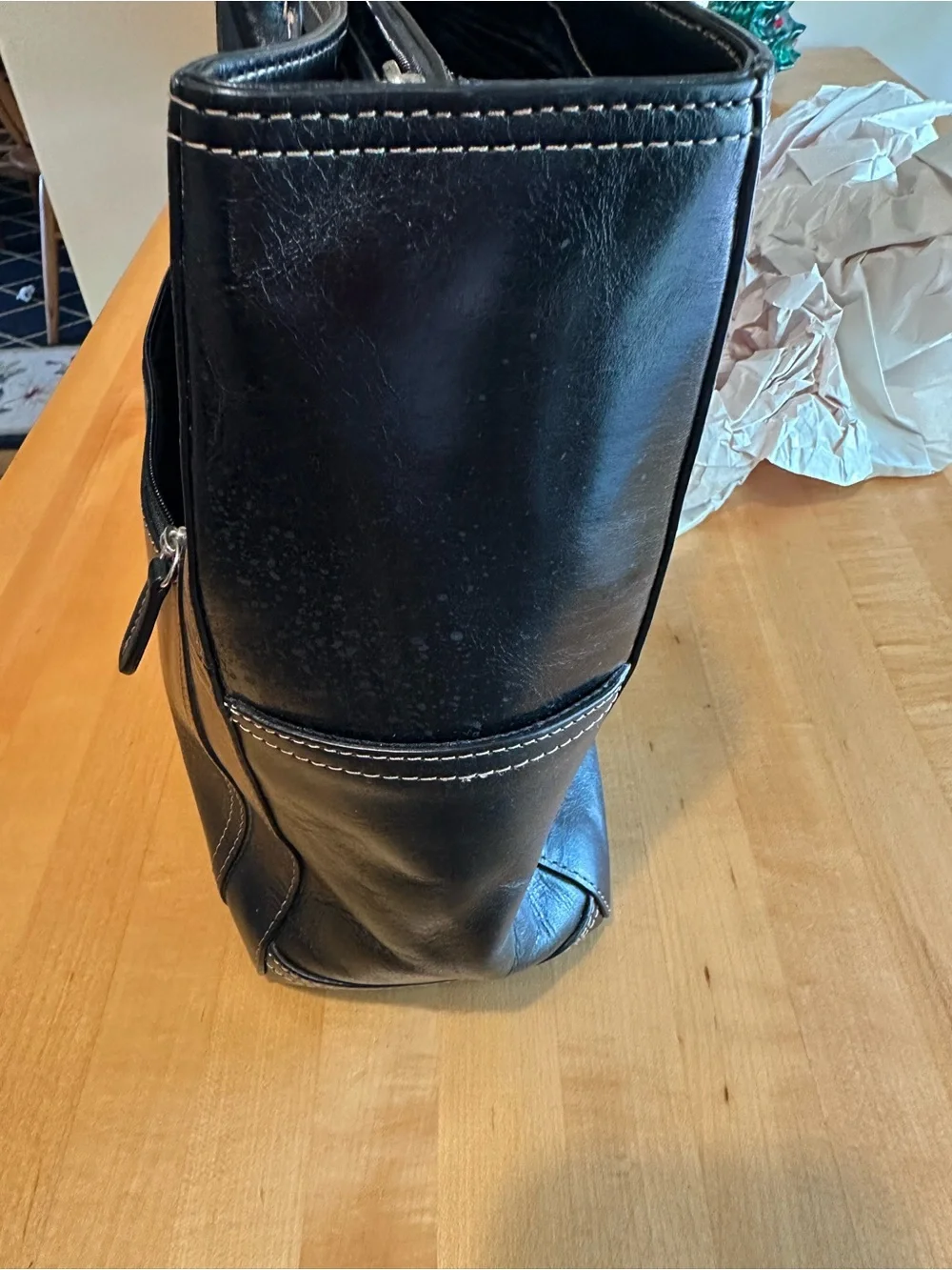 Fossil Black Leather Workbag